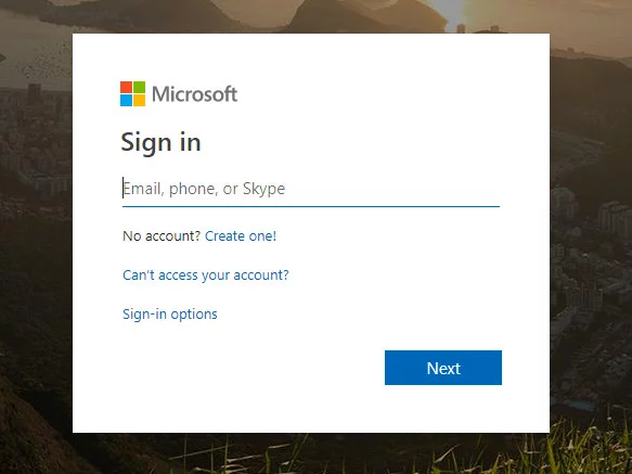 Signing in to Microsoft Account
