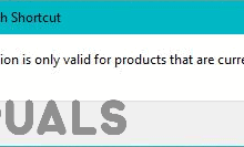 This Action is Only Valid for Products That are Currently Installed