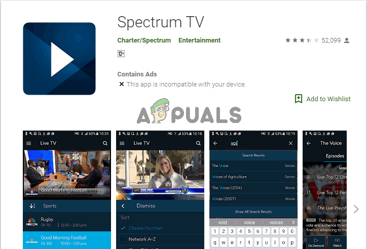 spectrum app play store android