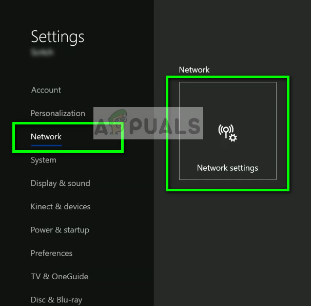 Network Settings - Xbox