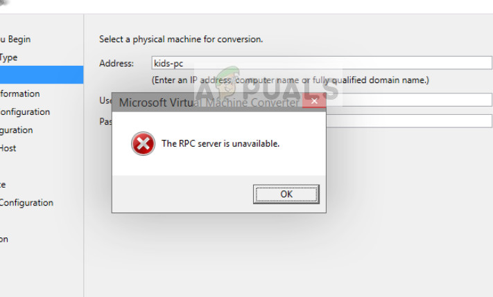 Der RPC-Server ist nicht verfügbar