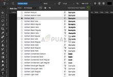Font options in Photoshop