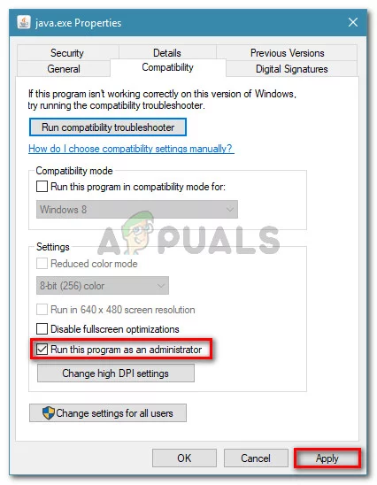 go to Compatibility tab and enable Run this program as an administrator