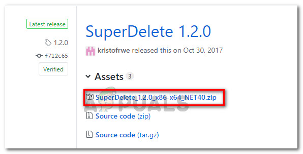 Downloading the SuperDelete executable