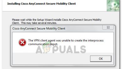 The VPN client agent was unable to create the interprocess communication depot
