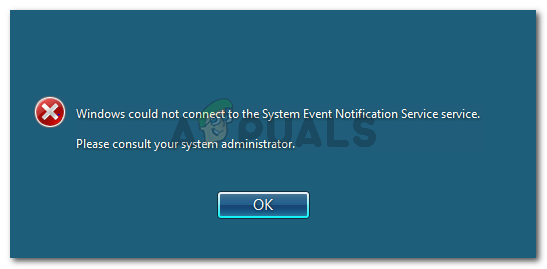 Windows konnte keine Verbindung zum System Event Notification Service herstellen