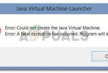 Could not create the Java Virtual Machine. Error: A fatal exception has occured. Program will exit.