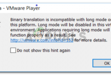 Binary translation is incompatible with long mode
