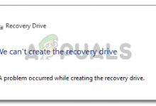 We can't create the recovery drive A problem occurred while creating the recovery drive