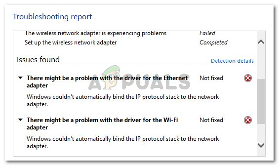 Windows couldn't automatically bind the IP protocol stack to the network adapter