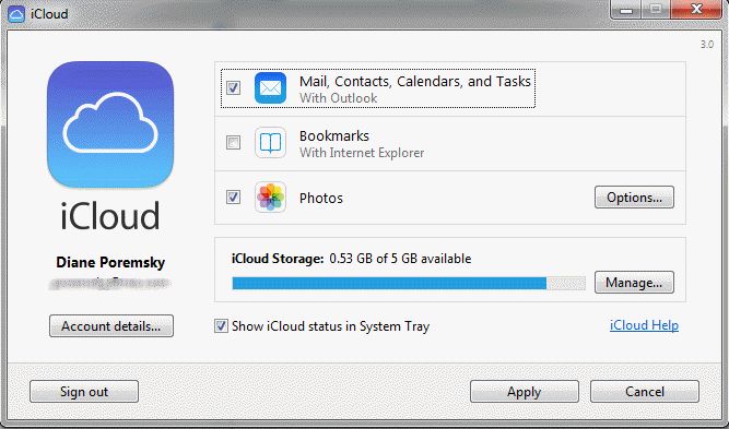 icloud and outlook 365 sync issues