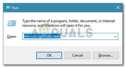 Run dialog: ms-settings:lockscreen