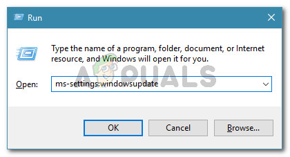 Run dialog: ms-settings:windowsupdate