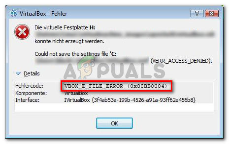 Fix: VBOX_E_FILE_ERROR (0x80bb0004) - Appuals.com