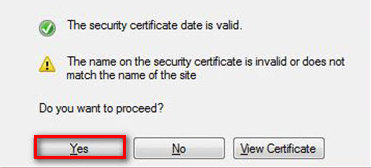 Trusting the certificate
