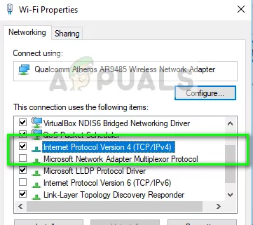 IPv4 settings 