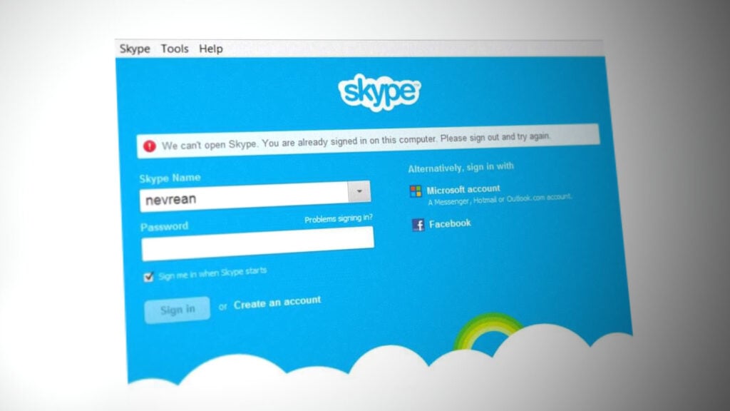 Skype Sign in Error ‘We Can’t Open Skype’