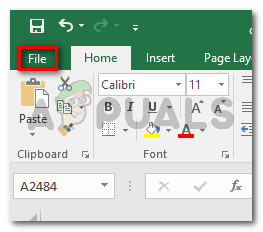Open Microsoft Excel and go to File