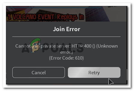 Fix Roblox Error Code 610 Appualscom - roblox how to fix error code 6 best way youtube