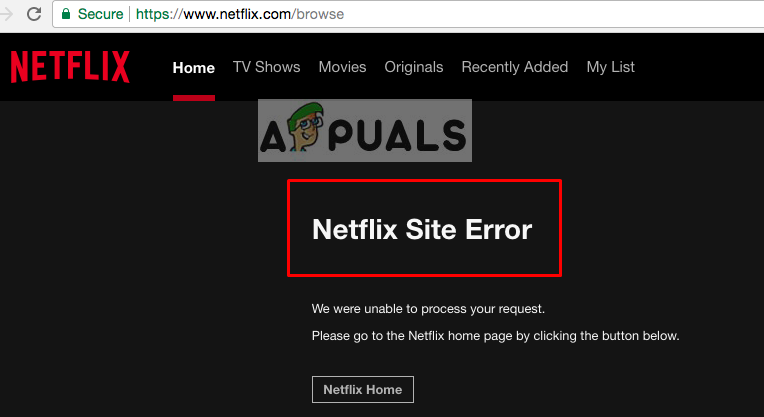 Fix: Netflix Error 1.1 - Appuals.com