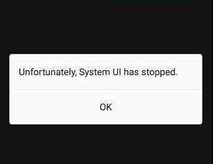 system ui not responding