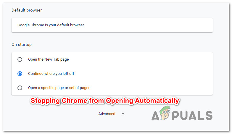 How To Stop Chrome From Opening On Startup Windows 10 Appuals Com