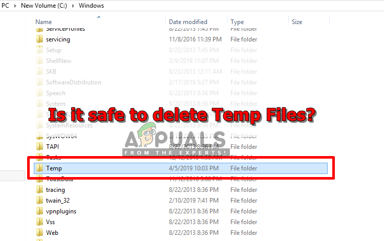 What happens if you delete temp files?