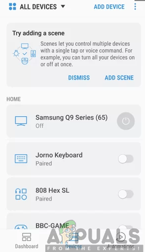 Discovering your Samsung TV in SmartThings app