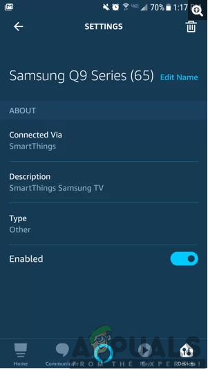 Wählen Sie Samsung TV