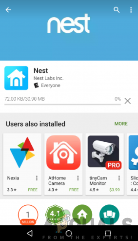 Downloading the Nest app