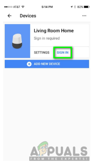 Signing in using Google Account