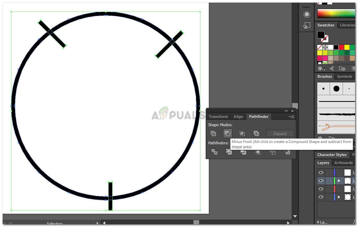 Как вырезать круг из фото в иллюстраторе