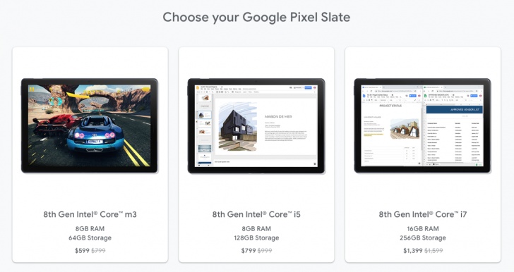 Google Pixel Slate Variants