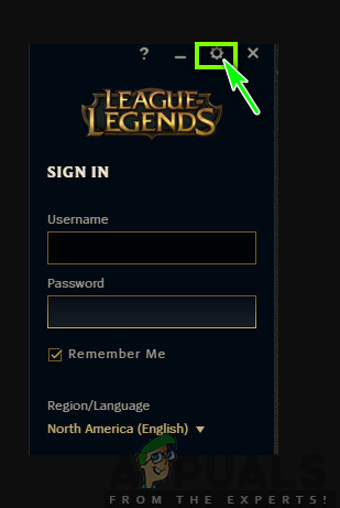 Accessing League of Legends Settings