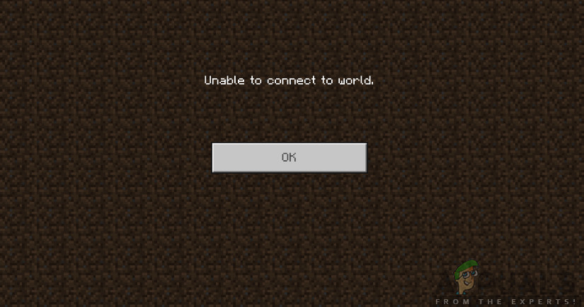 How to Fix Minecraft Error Unable to connect to world.?