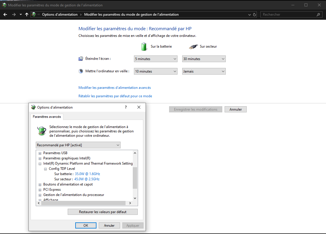 Windows 10 Power Management Settings