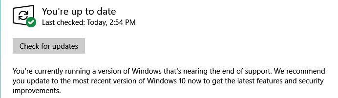 windows 10 Update notifications
