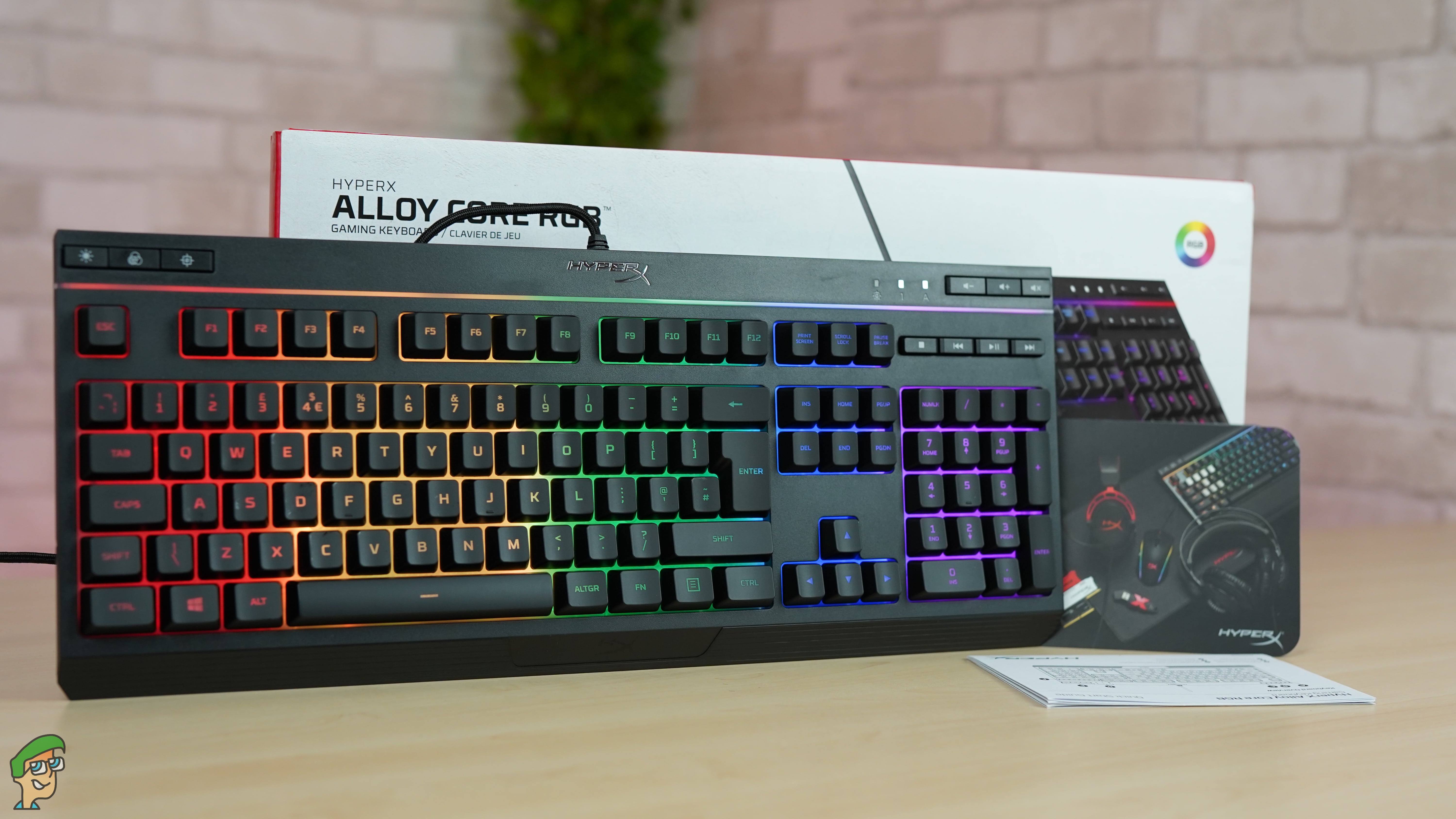 English Keyboard HX-KB5ME2-UK HyperX Alloy Core RGB Membrane Gaming Keyboard QWERTY UK Layout 