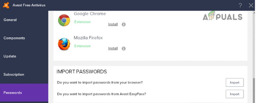 Add Avast Password Extension To Chrome