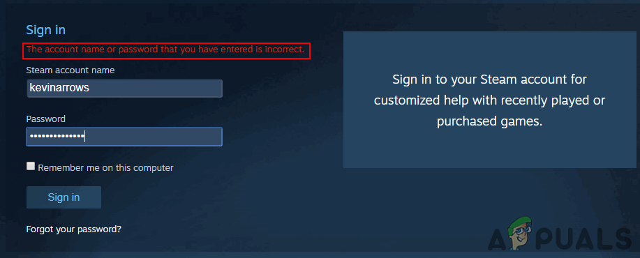 5: Steam Login, standard username and password entry