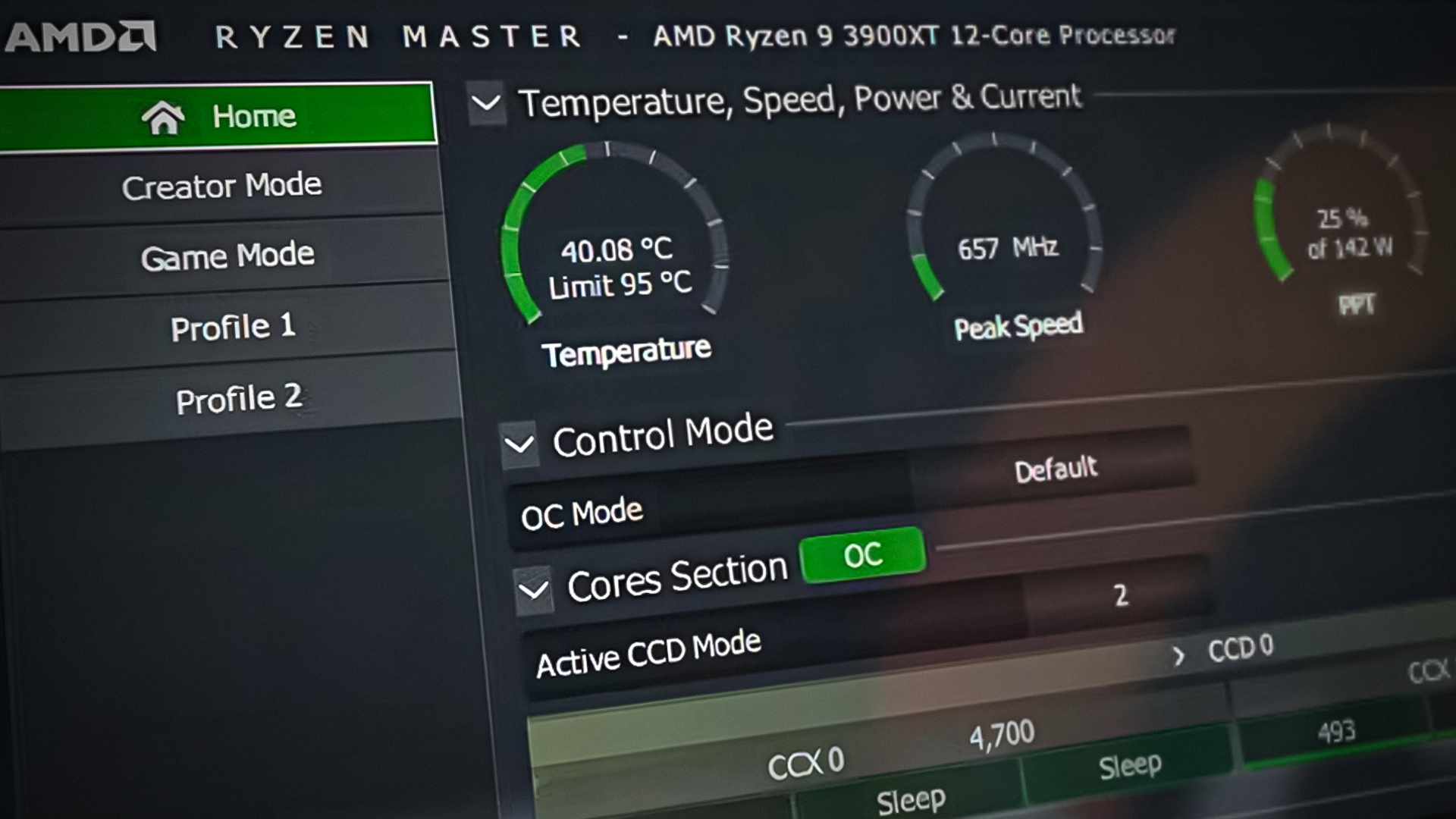 Overclocking AMD CPU using Ryzen Master