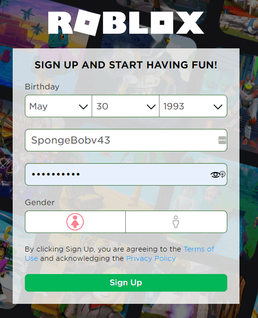 Roblox Sign In Pic