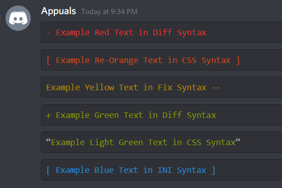 For colorful in commands discord chat Discord Text
