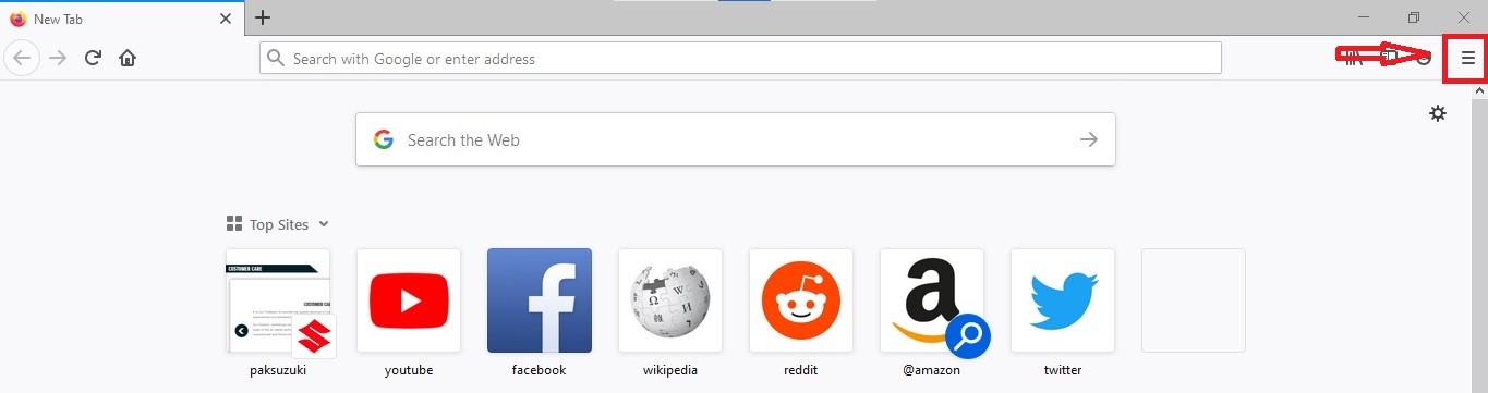 Launch Firefox and open menu 