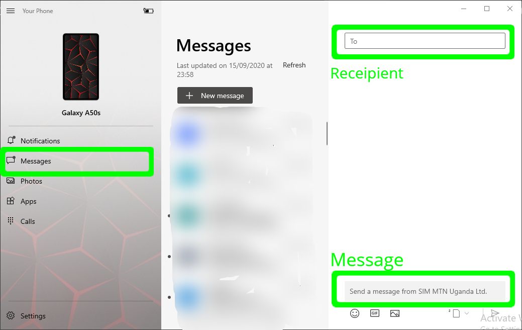 Create and respond to messages