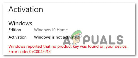 Windows заявила, что не может найти ключ продукта на вашем устройстве