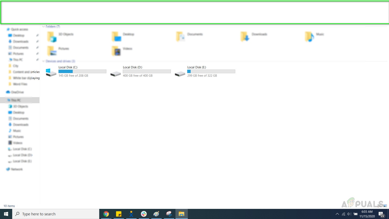 [FIX] White Bar covering Top Portion of Windows Explorer