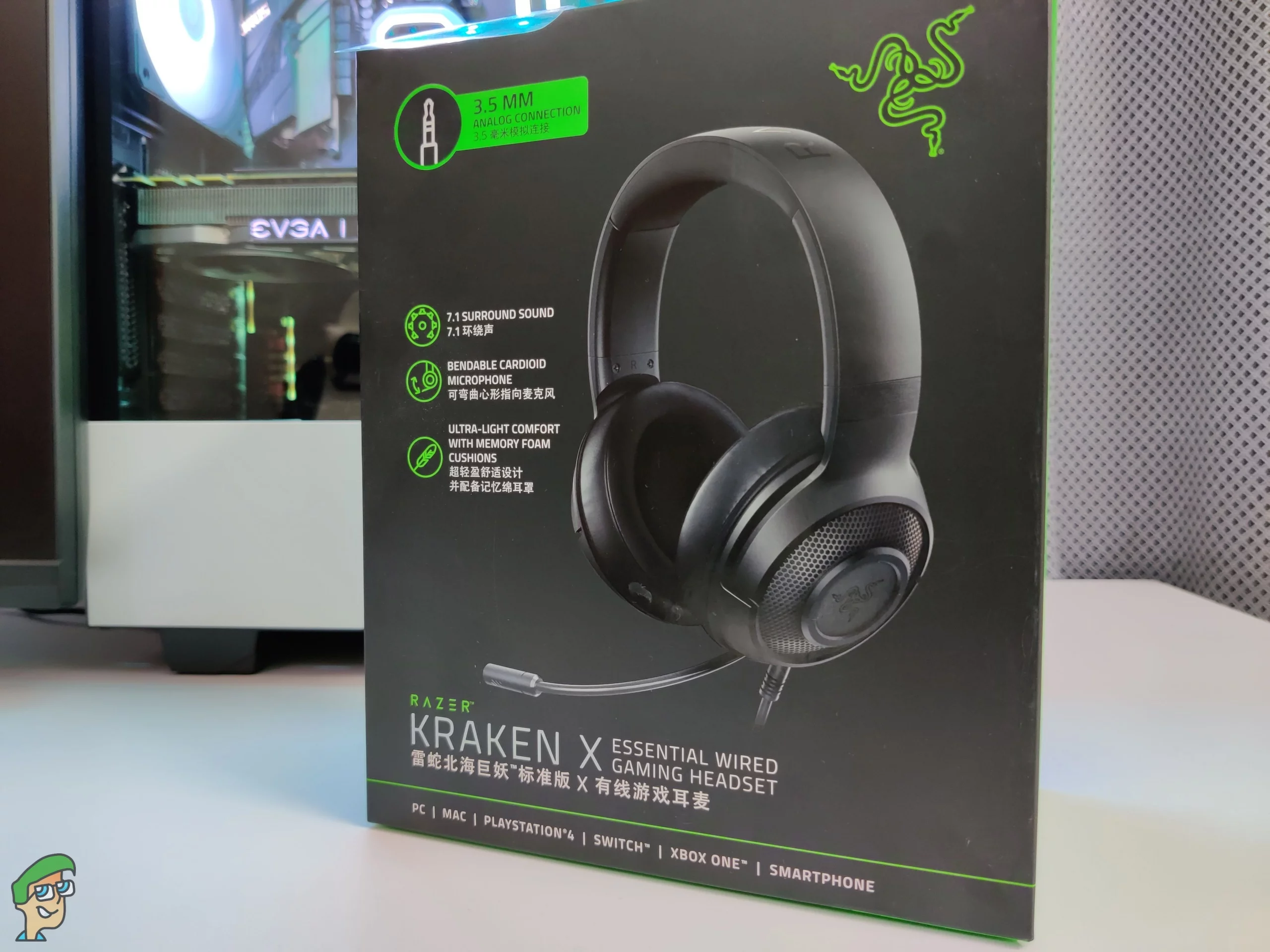Razer Kraken X Lite Wired 7.1 Gaming Headset - PC, MAC, PS4, Switch, Xbox 1
