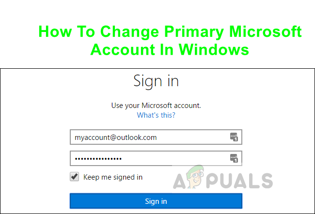 how to change microsoft account used on my pc