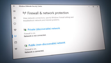 Hide the Firewall and Network Protection Area